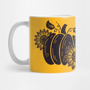 Floral Pumpkin Mug